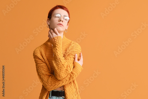 Non-binary teenager on colo...