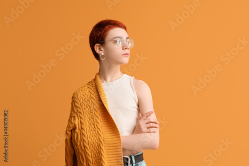 Non-binary teenager on colo...