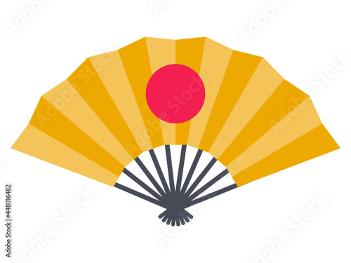 扇子イラスト（日の丸）