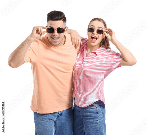 Young couple wearing stylis...