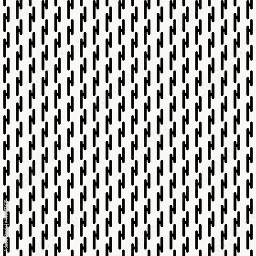 Seamless vector pattern. Modern stylish texture. Repeat geometric background with regular wiring dotted lines. Black and white linear stripes background. Vertical lines.