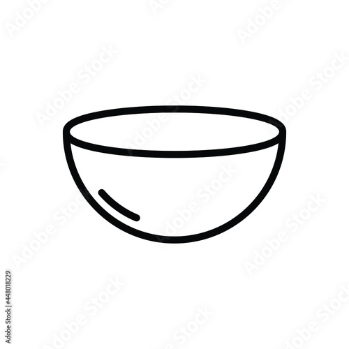 Black line icon for bowl goblet