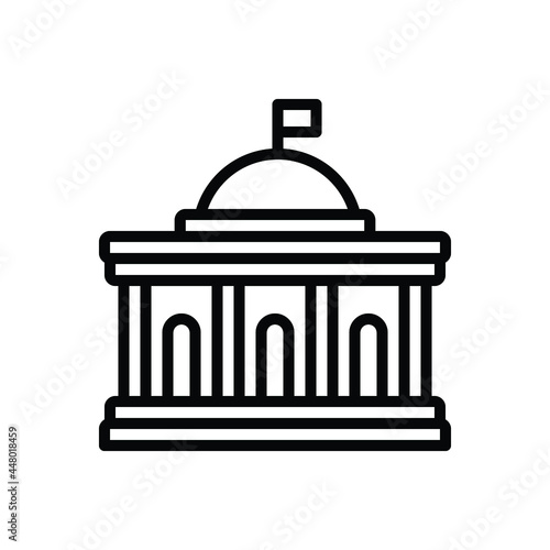 Black line icon for ministry