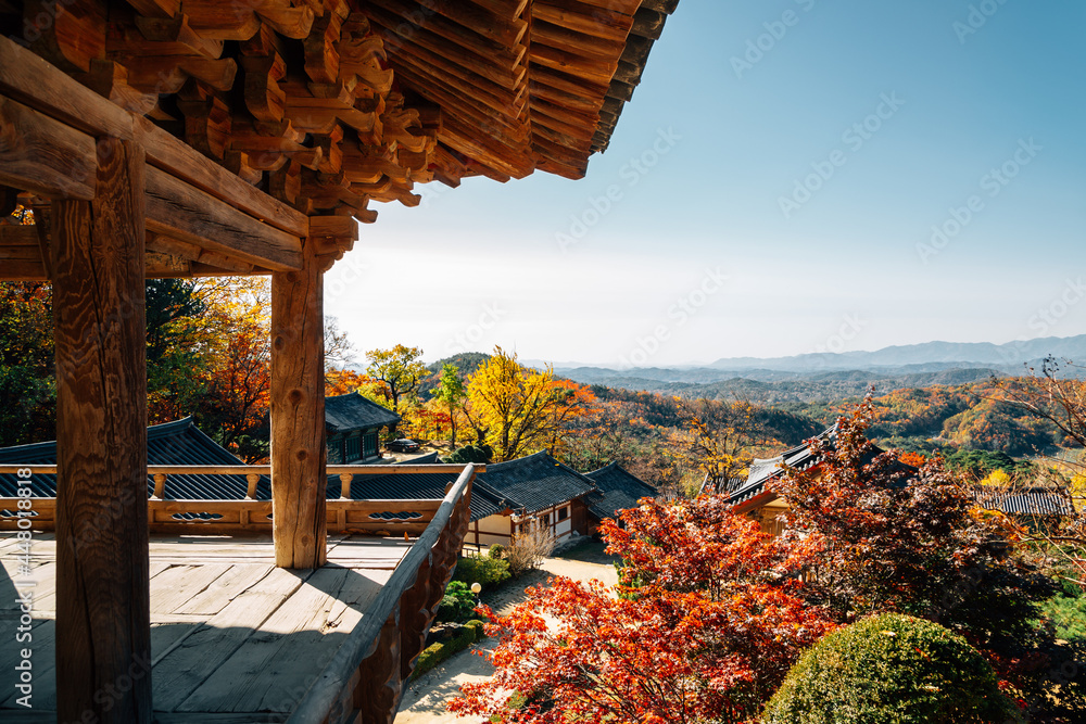 Autumn of Buseoksa Temple in Yeongju, Korea