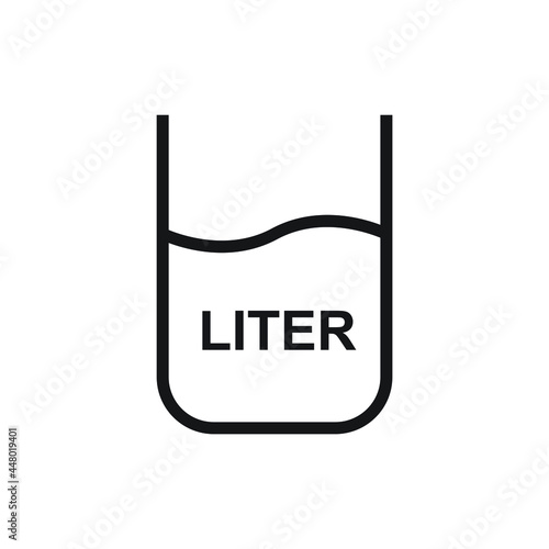 Liter icon design vector illustration photo