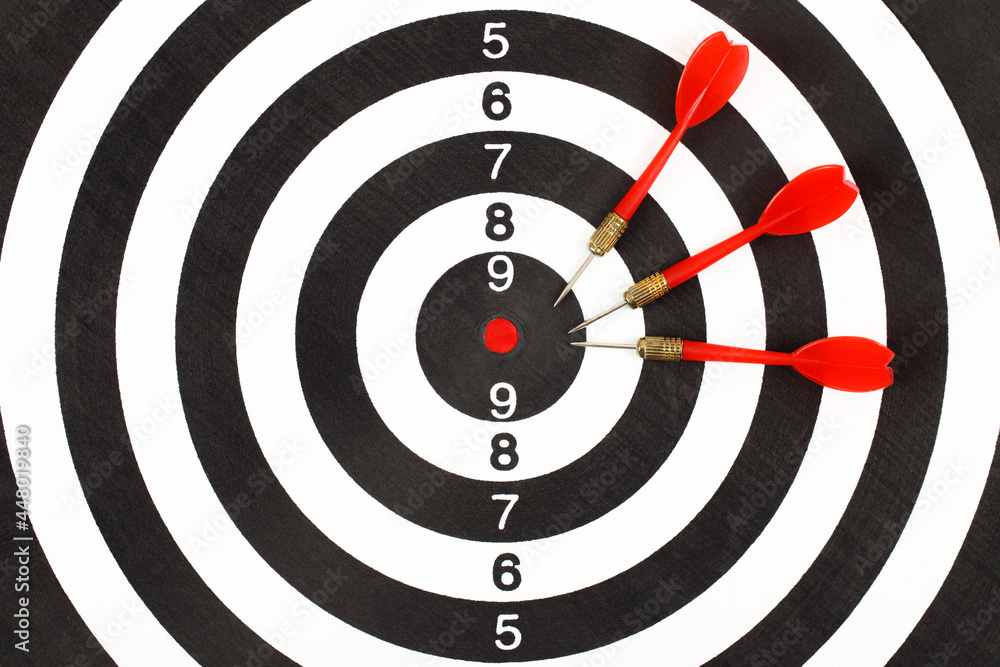 darts and business success goals concept darts and business success goals concept