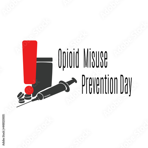 Opioid Misuse Prevention Day,  silhouette of dangerous drugs for themed banner