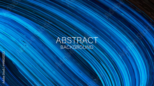 Abstract art background, poster, banner, illustration with paint brush stroke texture. Acrylic, watercolor, plaster. Lines and gradient. Blue 