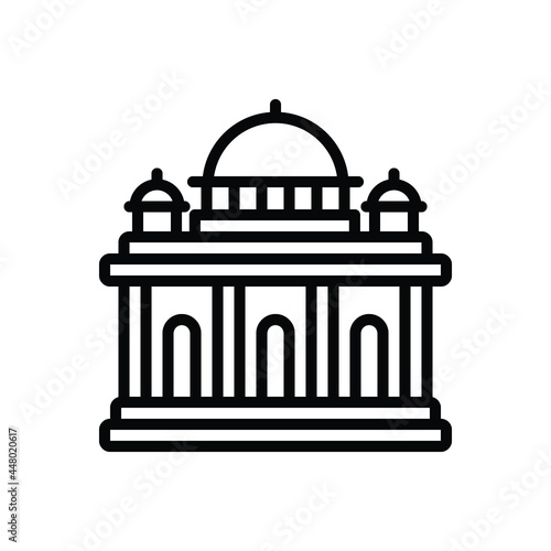 Black line icon for supreme