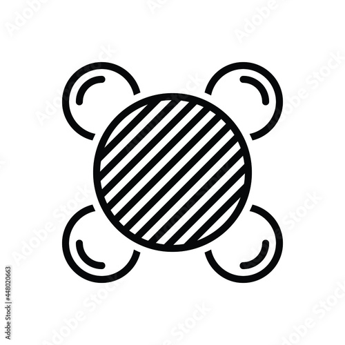 Black line icon for variance