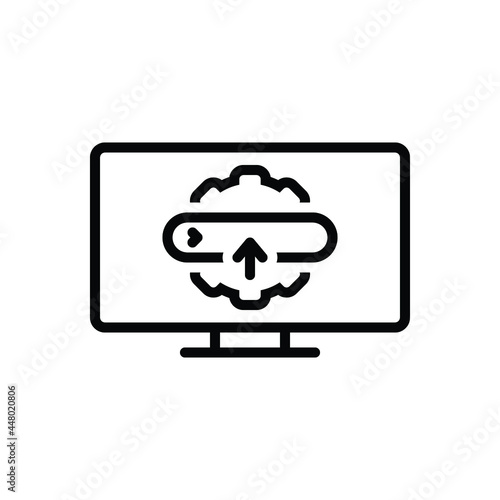 Black line icon for applied