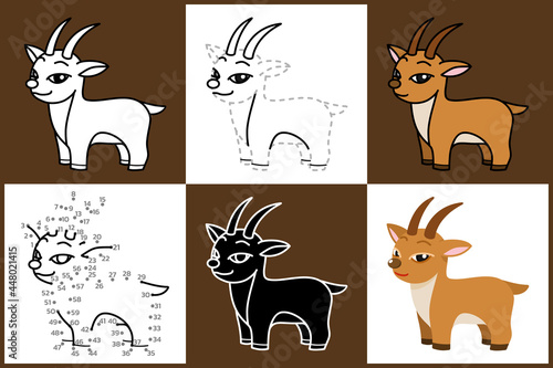 Cartoon Animals set of ANTELOPE