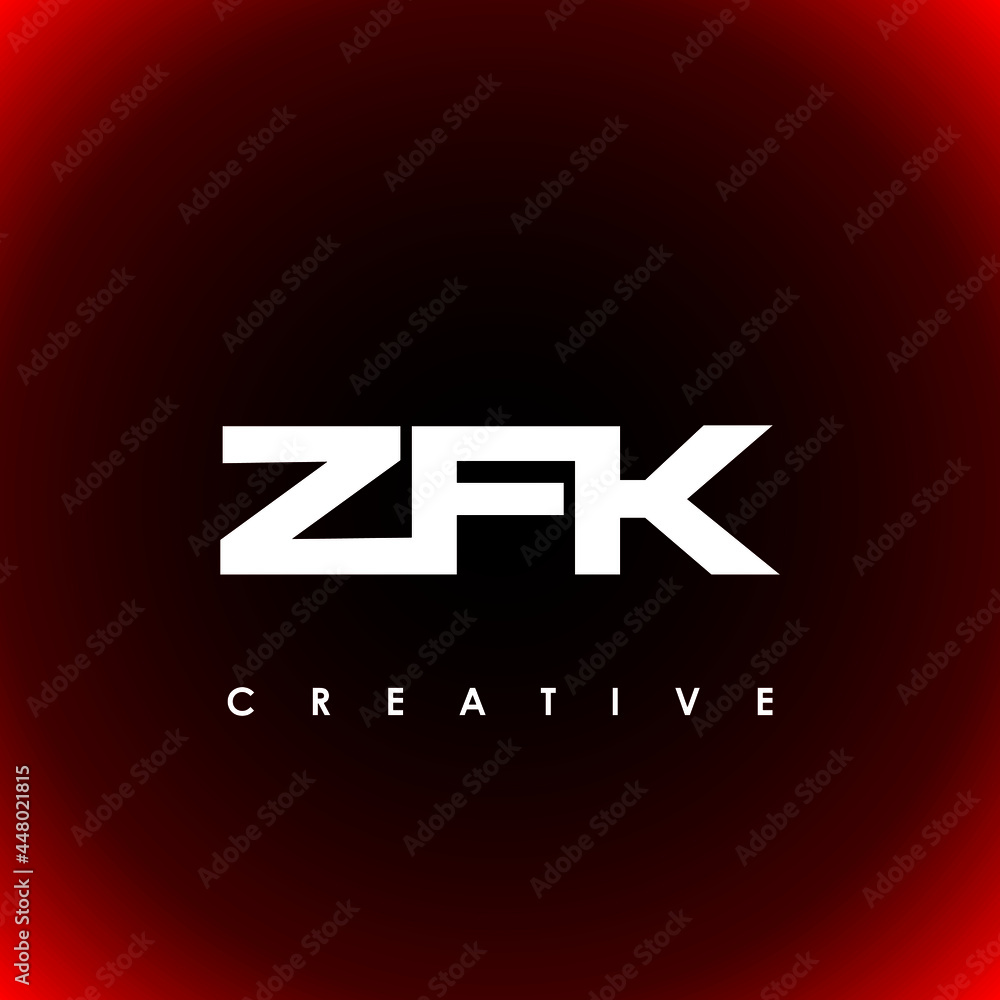 Obraz premium ZFK Letter Initial Logo Design Template Vector Illustration