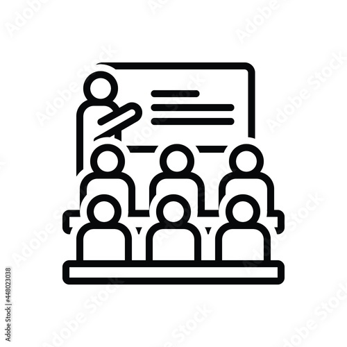 Black line icon for pupils 