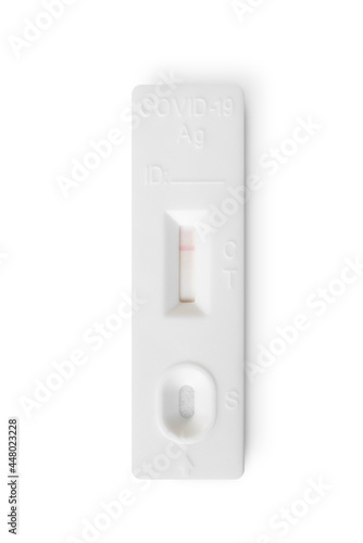 Negative test result showing by rapid test device for COVID-19, novel coronavirus 2019 found in Wuhan, China. Top View  (ID: 448023228)