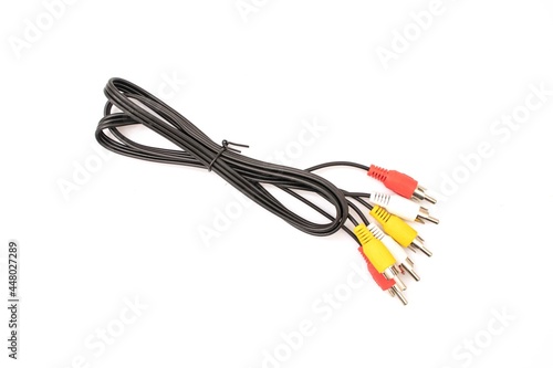 input cable on white background