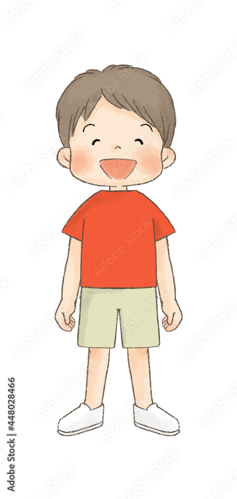 正面向きに立つ子供(男の子) 正面向きに立つ子供(男の子)