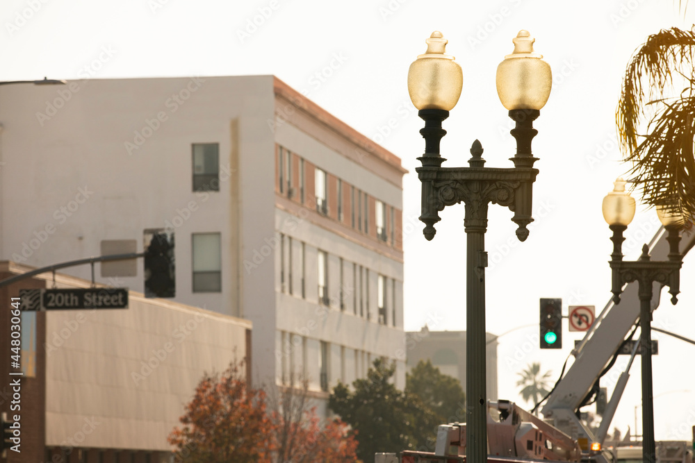 Daytime view of historic downtown Bakersfield, California, USA. Daytime view of historic downtown Bakersfield, California, USA.