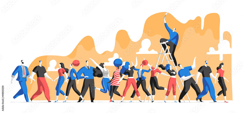Collezione di personaggi maschili e femminili in pose diverse. Illustrazione vettoriale Collezione di personaggi maschili e femminili in pose diverse. Illustrazione vettoriale