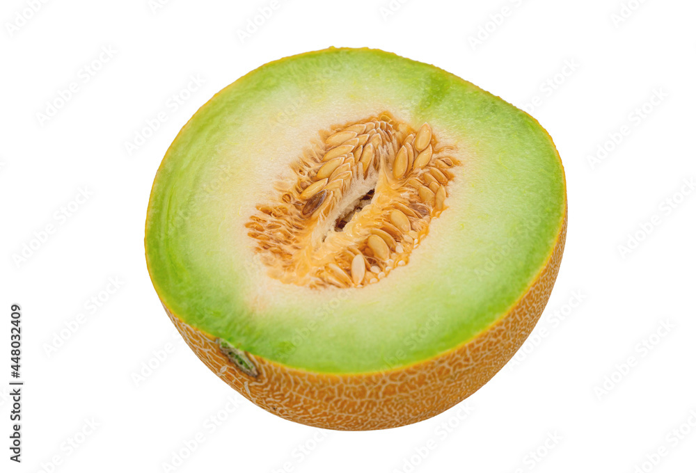 Half melon isolated on a white background Half melon isolated on a white background