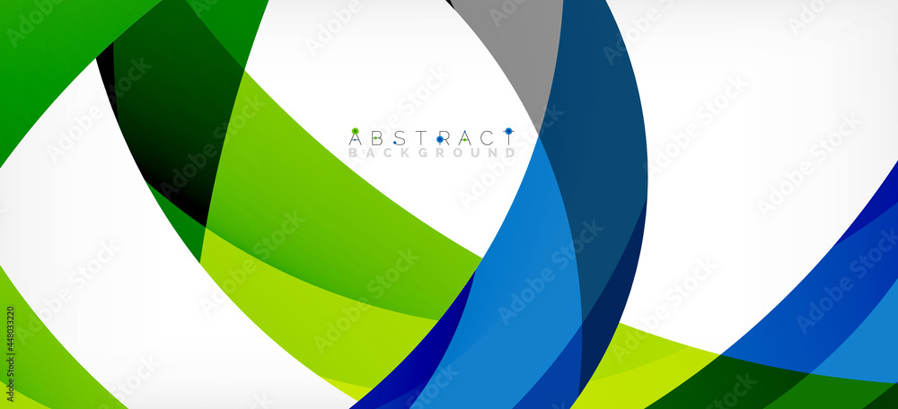 Geometric abstract background. Circle created with overlapping color shapes. Vector Illustration For Wallpaper, Banner, Background, Landing Page Geometric abstract background. Circle created with overlapping color shapes. Vector Illustration For Wallpaper, Banner, Background, Landing Page