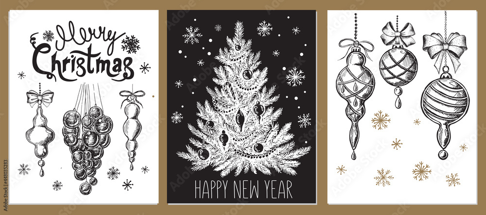 Christmas toy, fir tree, hand drawn, vector illustration. Christmas toy, fir tree, hand drawn, vector illustration.