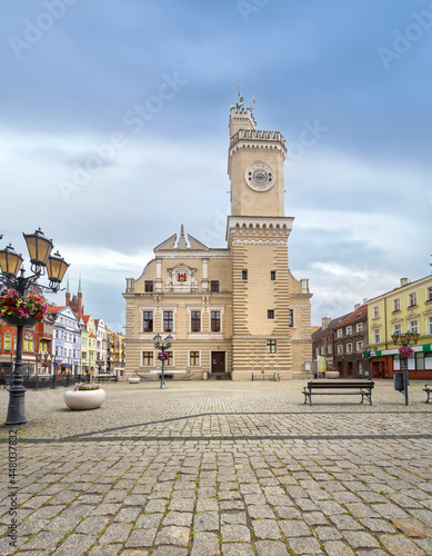 Obraz na płótnie Swiebodzin, Poland. Historic renaissance building of Town Hall w salonie