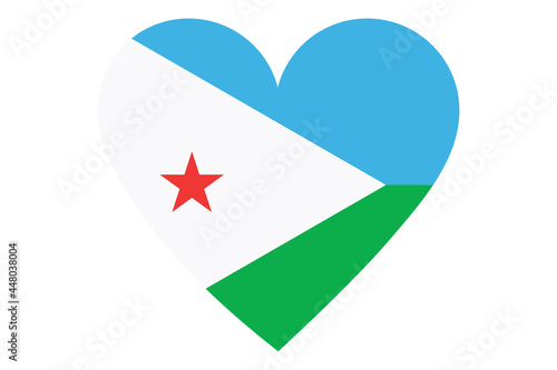 Djibouti flag of heart shape isolated on white background Free Download Djibouti flag of heart shape isolated on white background - GFXLoad