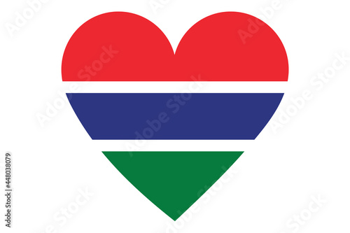 Gambia flag of heart shape isolated on white background Free Download Gambia flag of heart shape isolated on white background - GFXLoad
