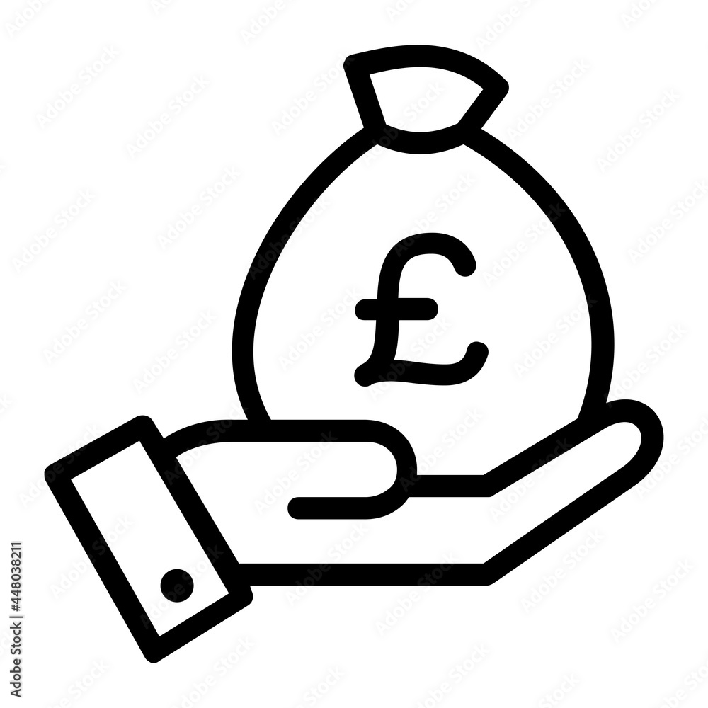 Hand Fund Pound Sterling Icon Hand Fund Pound Sterling Icon