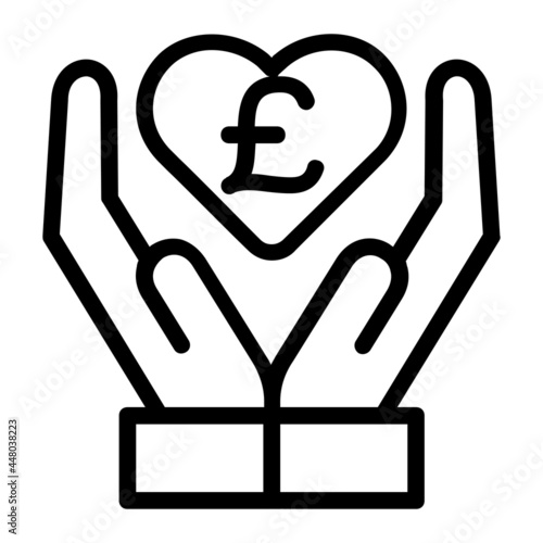 Donate Pound Sterling Money Icon