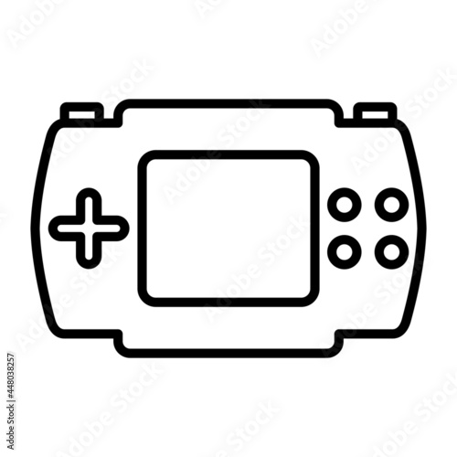 PSP Game Console Vector Line Icon Design