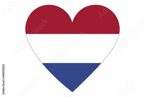 Netherlands flag of heart shape isolated on white background Free Download Netherlands flag of heart shape isolated on white background - GFXLoad