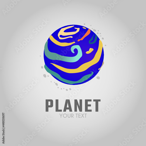 abstract planet design with gray