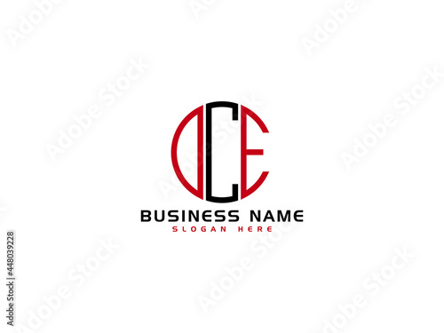 Creative DCE Logo Letter Vector Image Design For Business photo