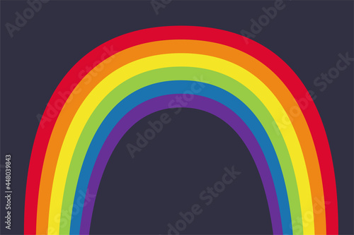 Pride LGBT rainbow vecto. Lesbian gay bisexual and transgender community concept. Flat design symbol isolated on white background. LGBTQ movement element raindow colored for banner, card, poster