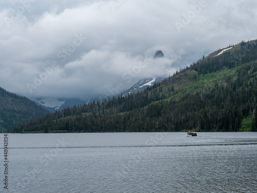 Boating at Swiftcurrent Lake at Many Glacier