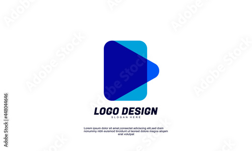 stock abstract creative inspiration or idea brand for company and business multicolor logo design template © iqballwew