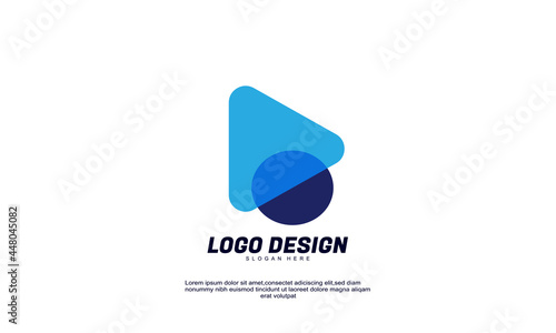 stock vector abstract creative inspiration or idea brand for company and business multicolor logo design template © iqballwew