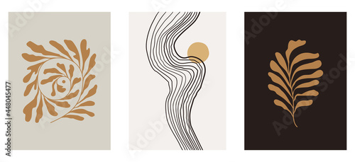 Vector illustration collection - trendy abstract creative minimalist prints and compositions