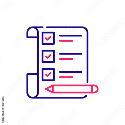 Guest List vector 2 colour icon style illustration. EPS 10 File