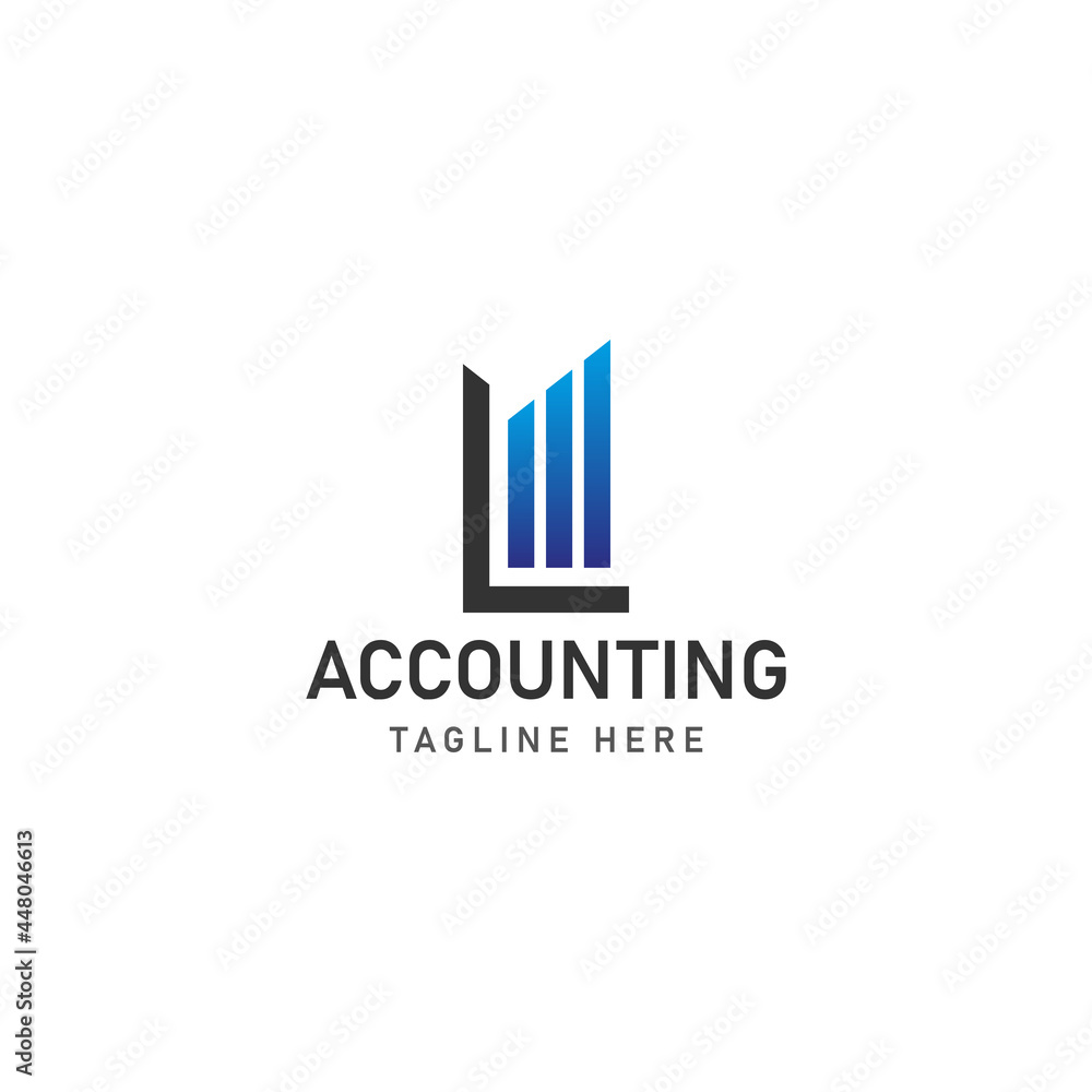 Accounting financial logo business icon vector illustration