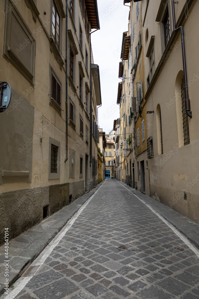 Typische Bauweise der Toskana in Florenz in Häusern erkennbar