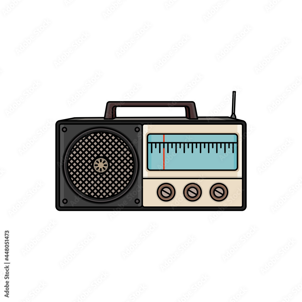 icon illustration Radio outline color icon illustration Radio outline color