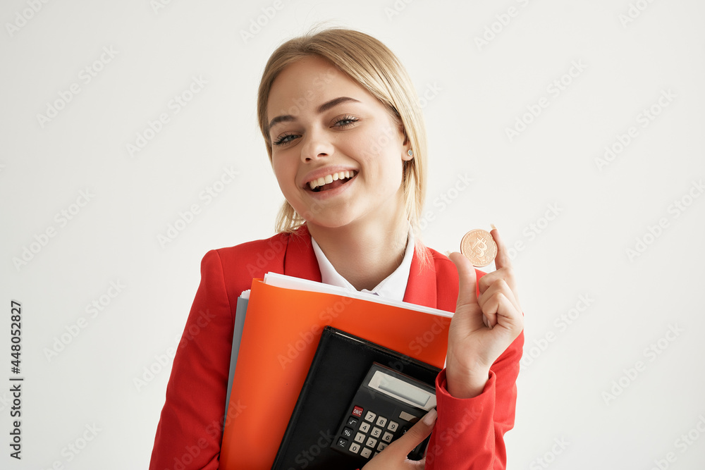 Business woman finance cryptocurrency bitcoin e-commerce Business woman finance cryptocurrency bitcoin e-commerce