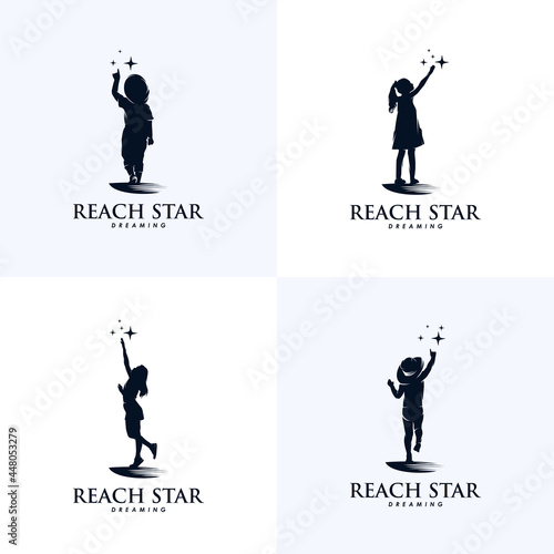 Reaching Stars Logo Design Template