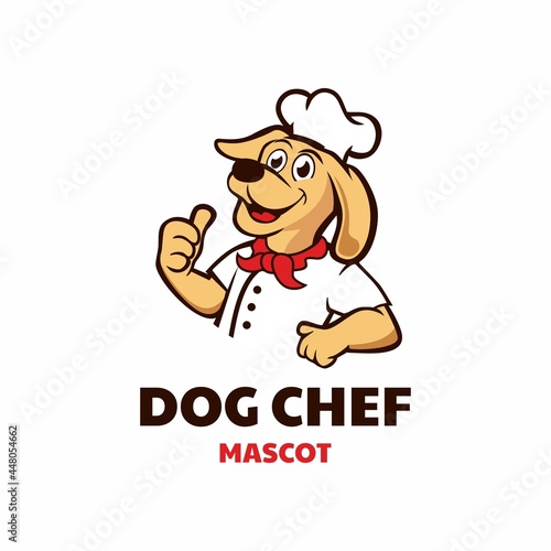 Cheerful Dog Chef Mascot Logo