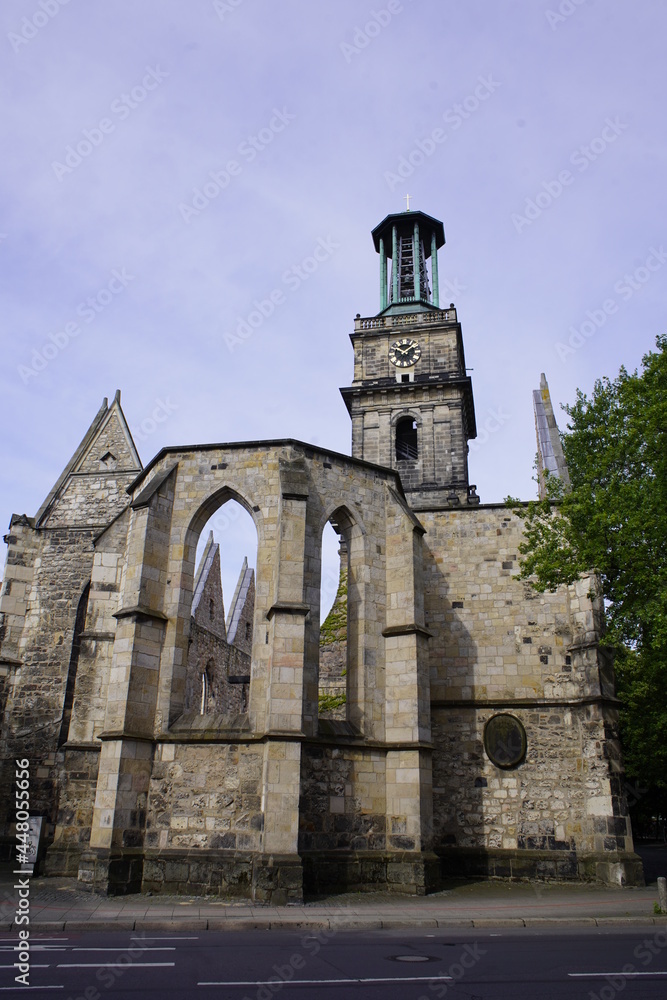 
The St. Aegidienkirche in Hannover from the 14th century. The Aegidienkirche was not rebuilt and its ruins were kept as a WWII memorial.
