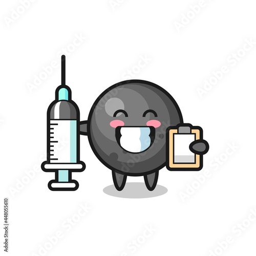 Mascot Illustration of cannon ball as a doctor