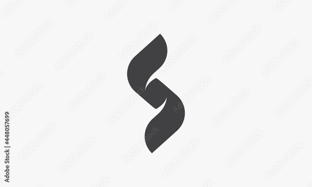 abstract letter S logo isolated on white background.